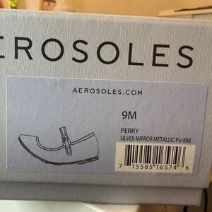 Aerosoles Silver Mirror Metallic Flats